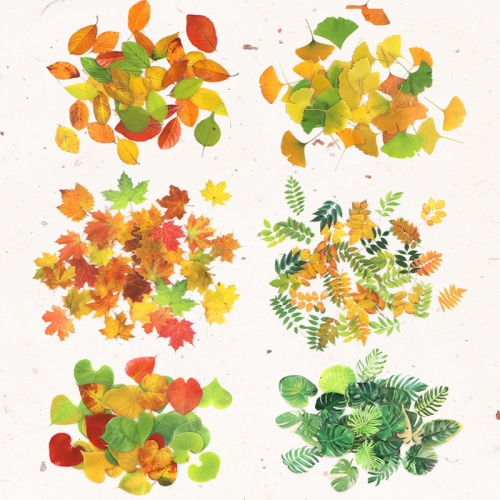 가을낙엽 스티커 6종