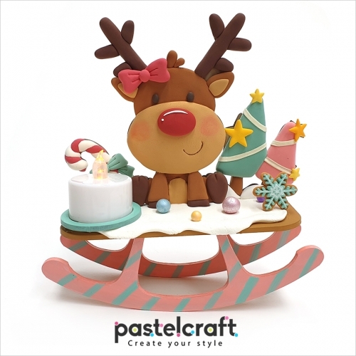 [파스텔클레이] (2개입) 크리스마스 썰매흔들이 1호 루돌프 만들기
