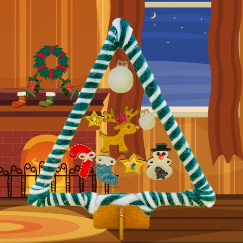 [파스텔클레이]우드 크리스마스 장식 트리 만들기