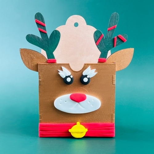 [파스텔클레이]우드 크리스마스 루돌프 다용도 꽂이 만들기