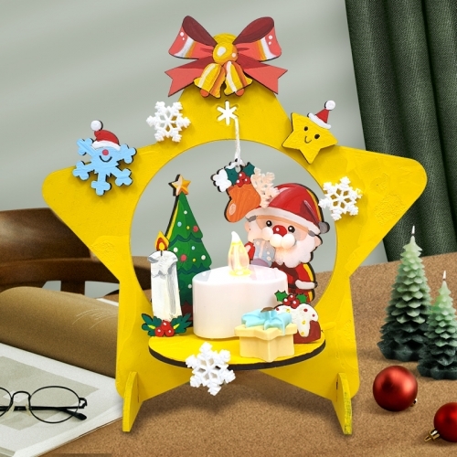 [파스텔클레이]우드 LED 크리스마스 별 트리 모양 무드등 만들기