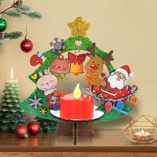 [파스텔클레이]우드 LED 크리스마스 별 트리 모양 무드등 만들기