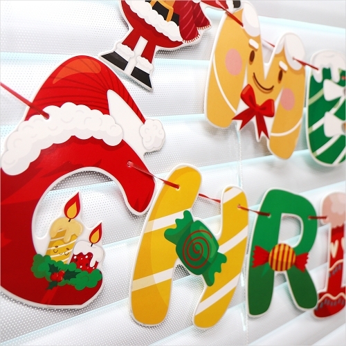 해피 크리스마스 산타 종이 가랜드 만들기