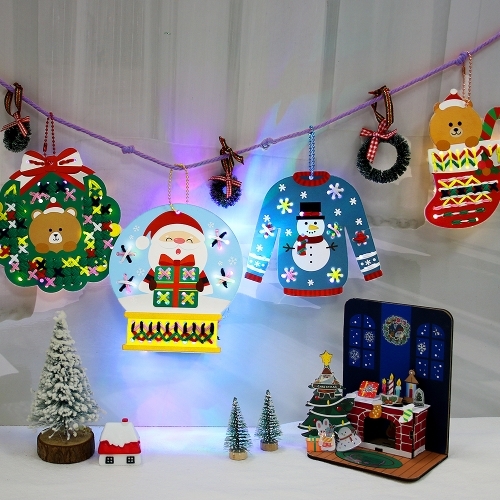 종이 스티치 크리스마스 오너먼트 만들기 세트