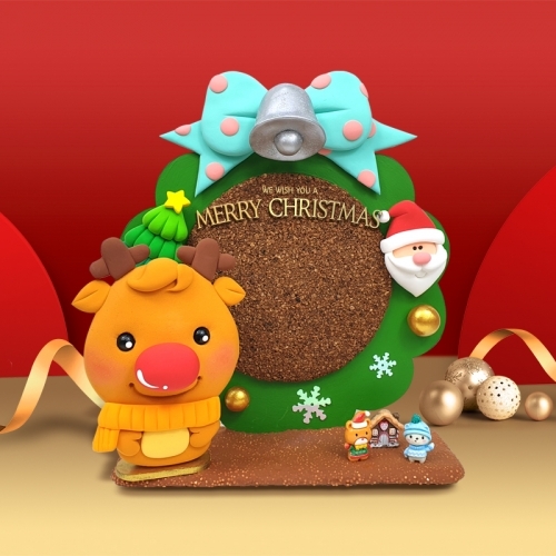 [파스텔클레이] 우드 겨울 토끼 트리 다용도 꽂이 데코  만들기