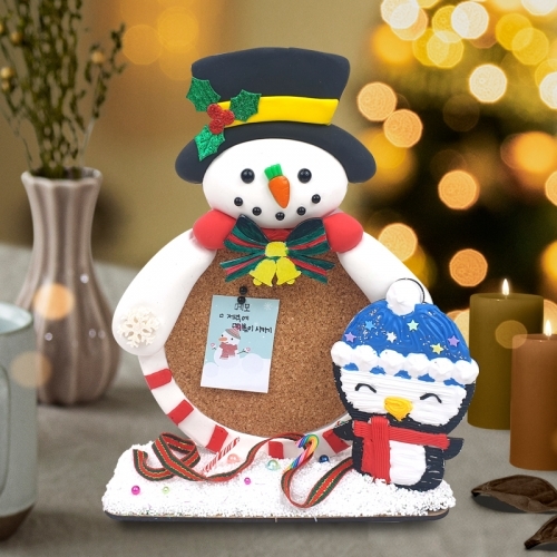 [파스텔클레이] 우드 겨울 토끼 트리 다용도 꽂이 데코  만들기