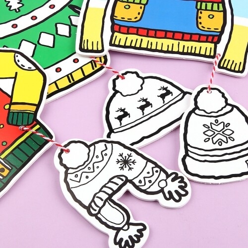 [파스텔클레이] 부직포 크리스마스 리스 풍경 소리 만들기