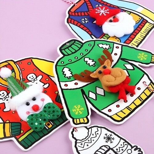 [파스텔클레이] 부직포 크리스마스 리스 풍경 소리 만들기