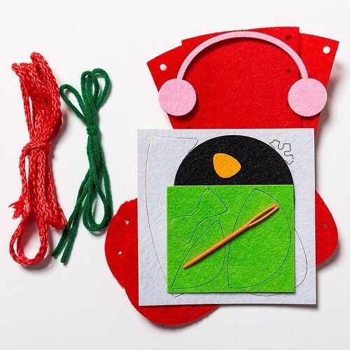 [파스텔클레이] 펠트 크리스마스 눈꽃 양말 선물 주머니 만들기