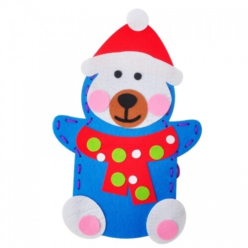 [파스텔클레이] 펠트 크리스마스 천사 곰돌이 손인형 만들기