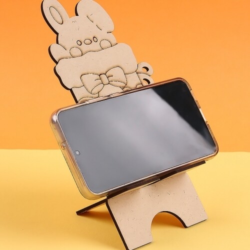 [파스텔클레이] 우드 세로형 겨울 양말 토끼 핸드폰 거치대 만들기