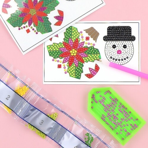 [파스텔클레이] 보석십자수 접착식 크리스마스 트리 오너먼트 만들기