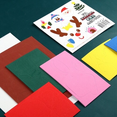 [파스텔클레이] EVA 부직포 크리스마스 루돌프 가방 망토 꾸미기