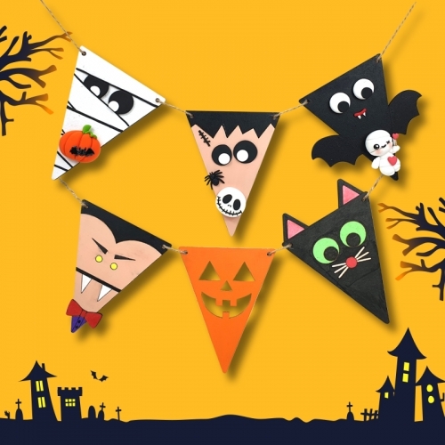 [파스텔클레이]우드 가랜드 할로윈 캐릭터 만들기