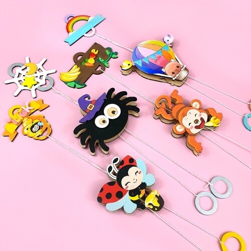 [파스텔클레이]우드 줄타기 장난감 인형 만들기