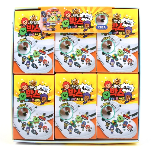 브롤스타즈 랜덤박스 지비츠 4pcs 어린이지비츠 캐릭터파츠