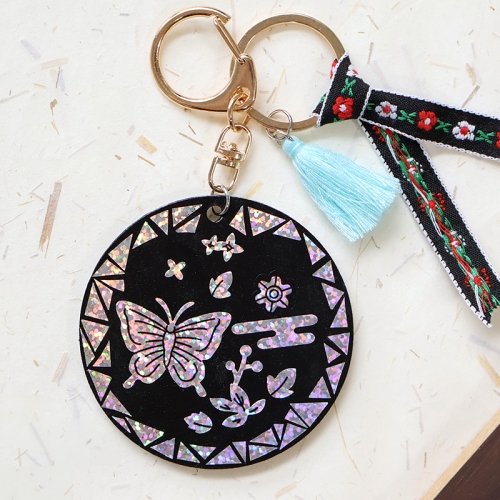 자개 거울 키링 5set