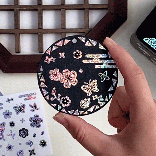 자개 거울 키링 5set