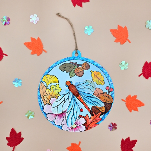 [오늘놀이] 3D 잠자리 가을 컬러링 액자 5set(5인 세트/가을 환경구성/KC인증)