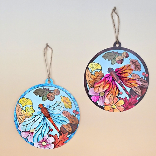 [오늘놀이] 3D 잠자리 가을 컬러링 액자 5set(5인 세트/가을 환경구성/KC인증)