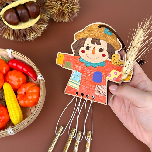 [오늘놀이] 가을 허수아비 풍경 만들기(풍경벨/꾸미기 스티커 포함/KC인증)