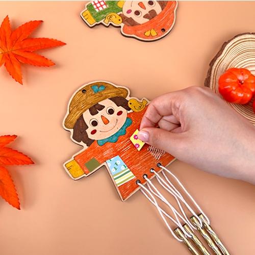 [오늘놀이] 가을 허수아비 풍경 만들기(풍경벨/꾸미기 스티커 포함/KC인증)