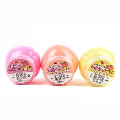 복숭아 슬라임 말랑말랑 핑크색슬라임 액체괴물 촉감놀이 색상랜덤