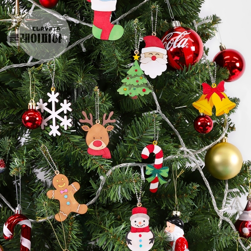 크리스마스 팬시우드 오너먼트 2종