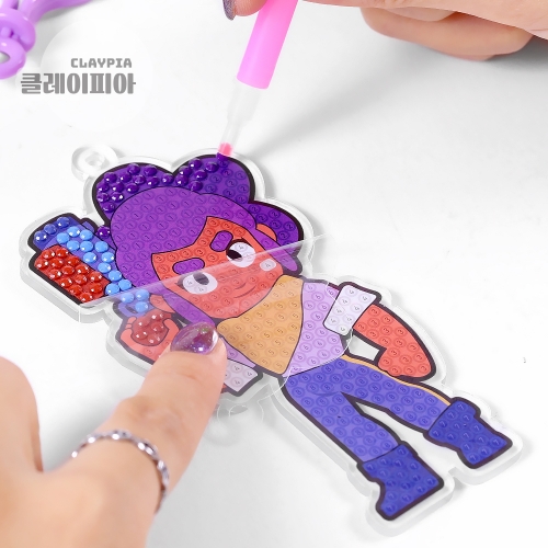 브롤스타즈 보석십자수 키링