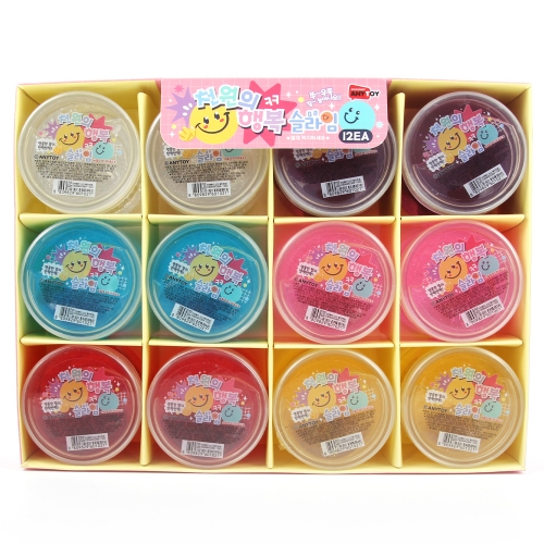 천원의행복슬라임 미니 슬라임 반짝이액체괴물 소근육발달 색상랜덤