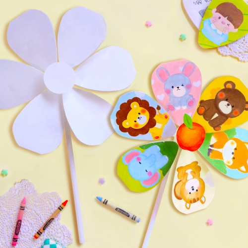 컬러링 바람개비 5set