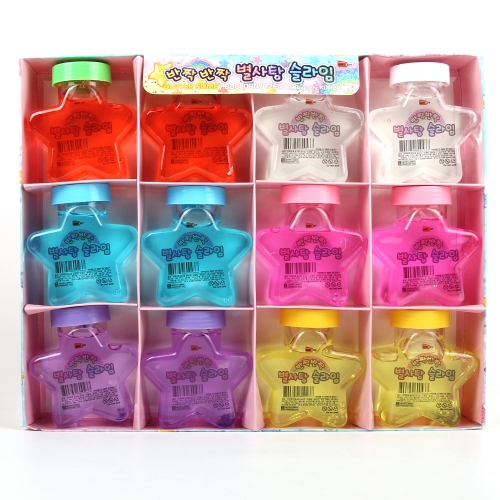 반짝반짝 별사탕 슬라임 별모양 미니 소분액체괴물 색상랜덤배송