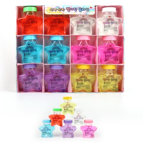 반짝반짝 별사탕 슬라임 별모양 미니 소분액체괴물 색상랜덤배송