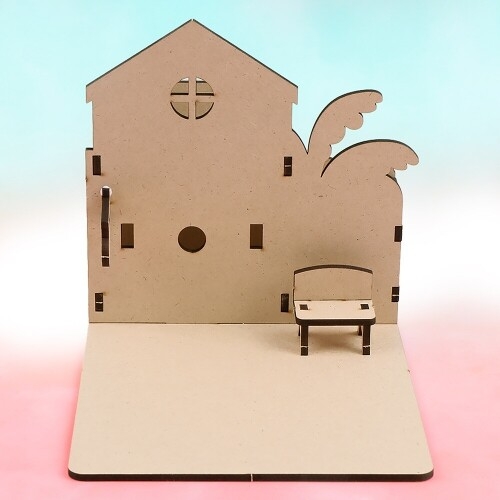 [파스텔클레이]우드 풀 빌라 펜션 수영장 다용도 꽂이 데코판 만들기