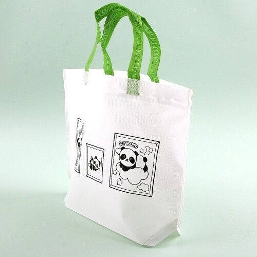 [파스텔클레이] (4개입) 팬더 그림 액자 색칠 부직포 가방 꾸미기