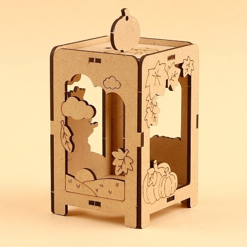 [파스텔클레이]우드 가을 호박 허수아비 무드등 램프 만들기