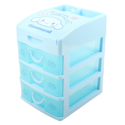 시나모롤 멀티 3단 정리함 산리오캐릭터 미니 서랍 책상서랍