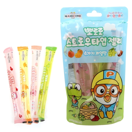 뽀로로 스트로우타입 샤인머스켓맛 망고맛 젤리 빨아먹는 젤리