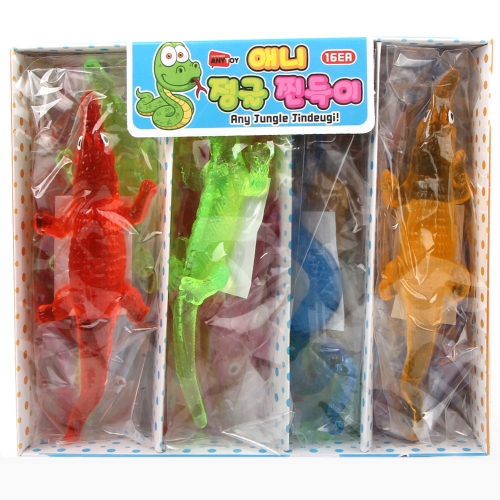 정글 찐득이 악어 뱀 파충류 찐득이 남아장난감 손장난감 랜덤발송