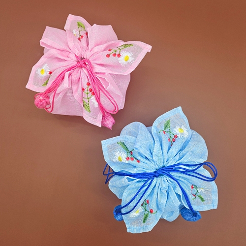 [오늘놀이] 전통 보자기(꽃자수/복주머니/송편 포장/자개함 포장/KC인증)