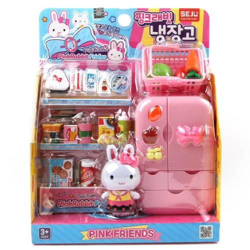 핑크래빗 냉장고 놀이 세트 소꿉놀이 주방놀이 피규어장난감
