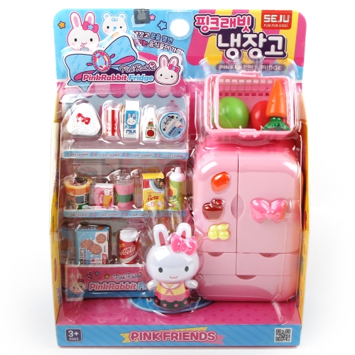 핑크래빗 냉장고 놀이 세트 소꿉놀이 주방놀이 피규어장난감