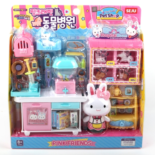 핑크래빗 동물병원놀이 세트 역할놀이 소꿉놀이 수의사놀이