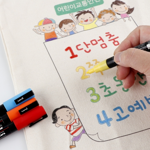메이크문구 캔버스그림가방 어린이교통안전1