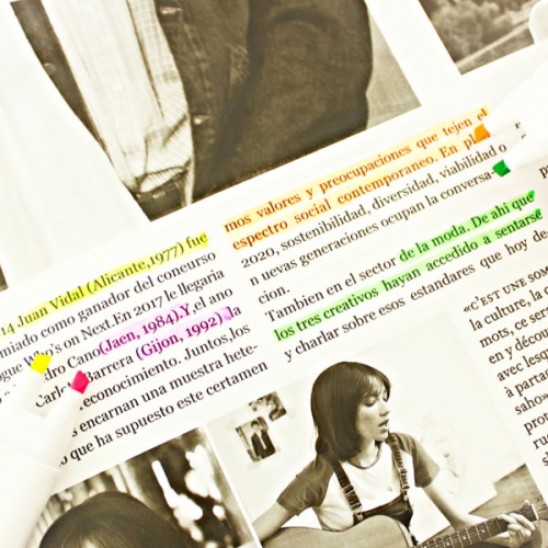 4색 하이라이터 형광펜