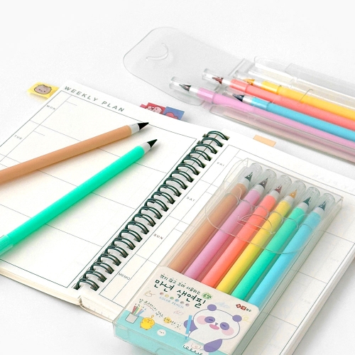 만년색연필 6색세트(2개)