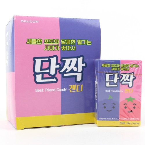 단짝캔디 추억의 간식 포도맛 딸기맛 어린이캔디 어린이집간식