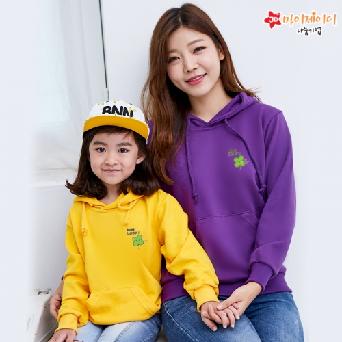 국내산 고급 특양면 후드 티셔츠 _럭키클로버(심플)아동성인