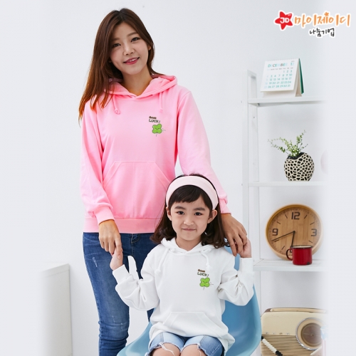 국내산 고급 특양면 후드 티셔츠 _럭키클로버(심플)아동성인