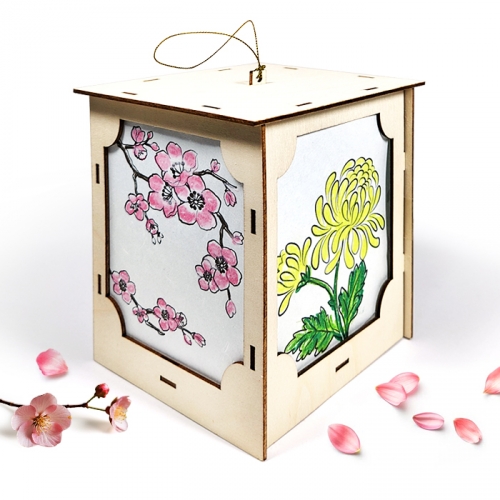 만들기 전통 사군자 우드 LED 무드등